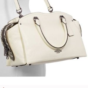 Coach Crossbody/Handbag with Snakeskin Accent